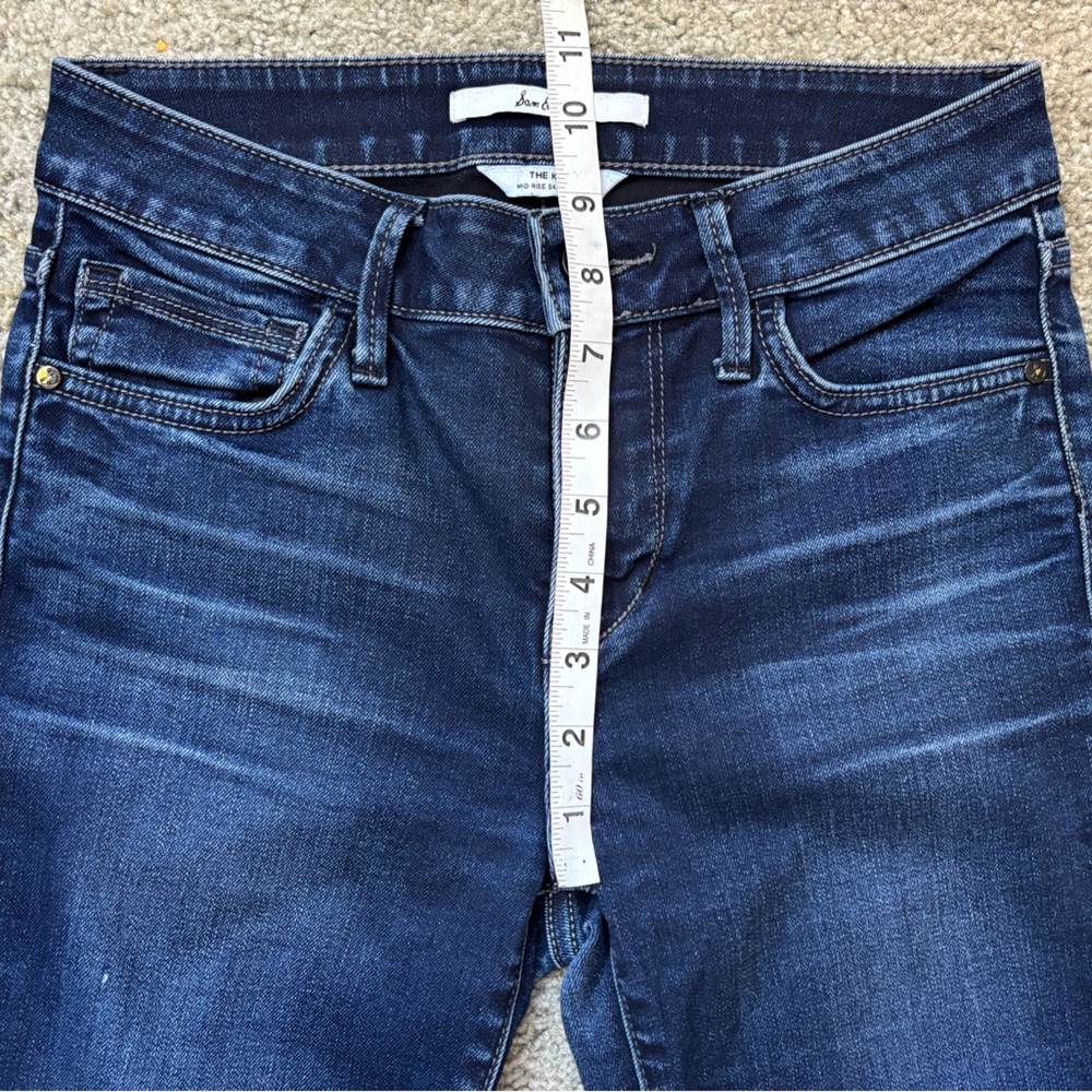 Sam Edelman Kitten Mid Rise Skinny Ankle Jeans Size 24 Dark Wash - Picture 7 of 9
